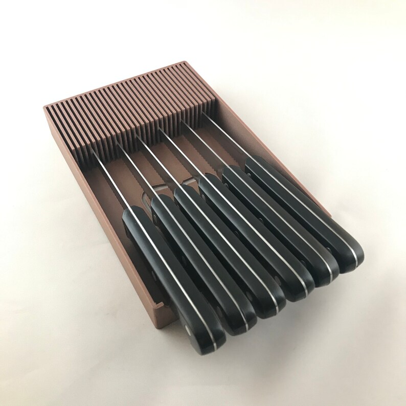 Premium Series Steak Knife Holder Counter or Drawer Kitchen Etsy