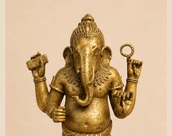 Large Ganesha figure, brass, 32 cm – India, standing statue, spiritual decoration, vintage altar figure, yoga meditation gift