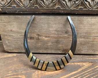 Handmade natural horn choker from water buffalo, handmade in India