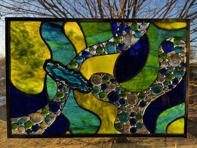 Stained Glass Blues and Greens - Etsy