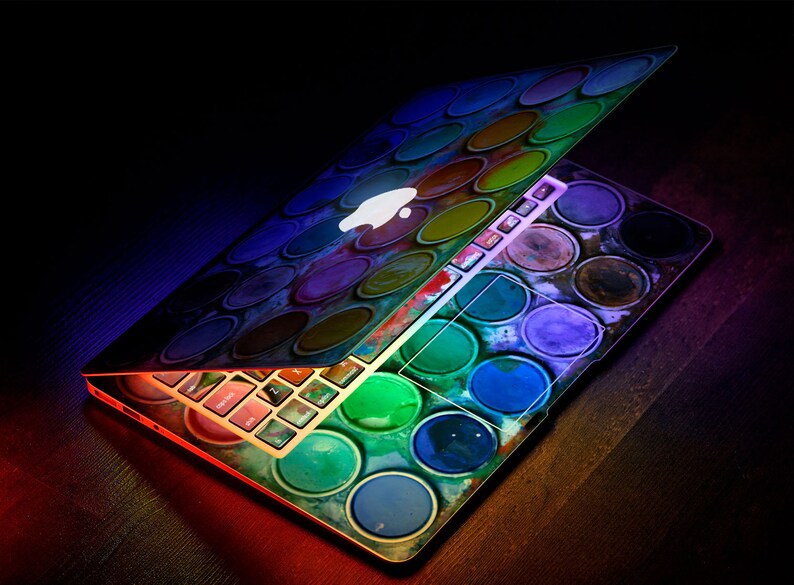 Watercolor Paints Mac Apple Decal A1708 Macbook Air 13 Cover Etsy