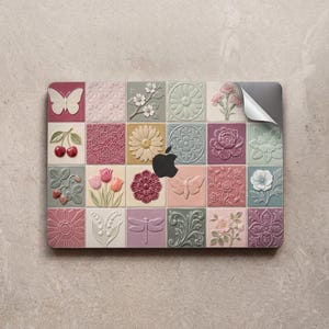 Ceramic Tile MacBook Skin For Air 13 13.3 13.6 " Pro 14 15 16 inch M5 M4 laptop Vinyl Keyboard Sticker Cover 2024 2020 A2141 A2681 Patchwork