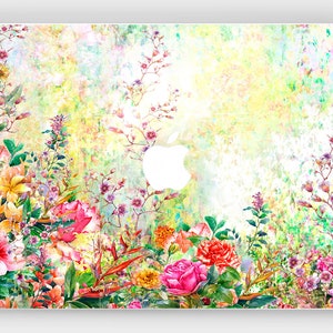 Wild flower painting A1706 Mac Book pro 14 A2251 Floral decal Macbook air 13 cover Laptop sticker 12 skin Gift for Women vinyl 15 inch 2018