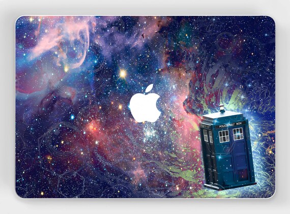 Doctor Who Tardis Door Sticker Macbook Vinyl Decal Space Stickers Doctor Who Macbook Decal Macbook Air Macbook 2017 Macbook Skin Space