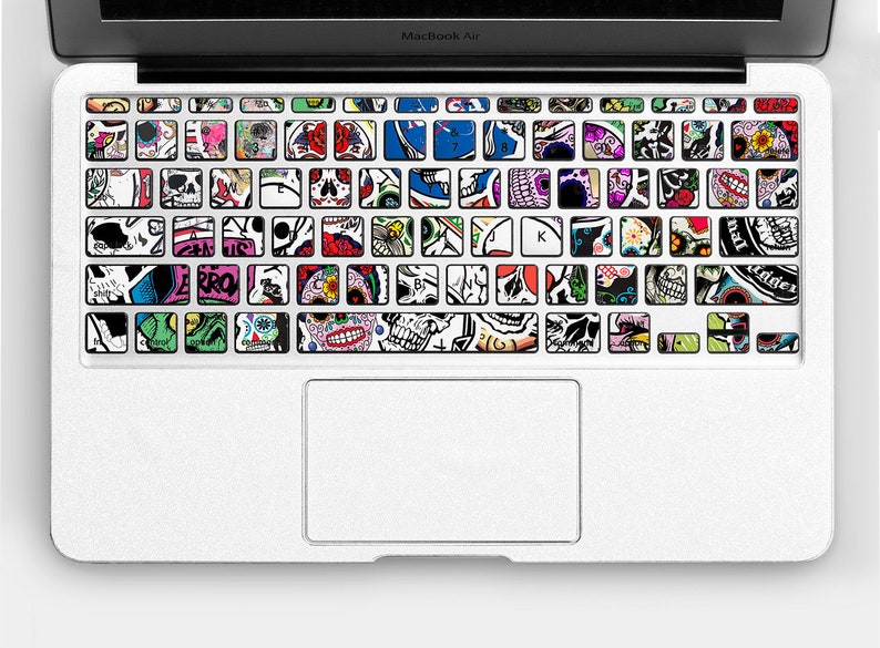 Download Skull laptop cover Skulls vector MacBook pro 15 skin sugar ...