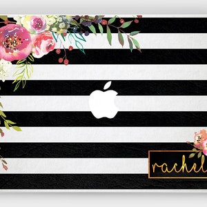 Personalized decal 2020 Macbook Pro 15 Custom name stickers Mac 12 inch A2289 Retina 13 cover laptop Air 11 2018 skin Flower vinyl A1932 in