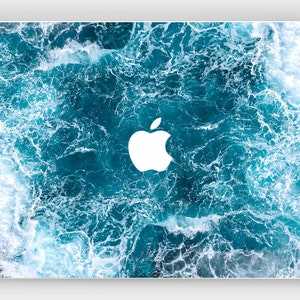 Ocean Wave print A1707 Laptop Apple sticker Macbook skins 15 Ocean Mac book pro 14 m1 2021 a2337 a2338 12 cover decals air 11 inch 13 vinyl