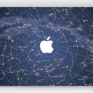 Mapa estelar de constelaciones, arte de la Vía Láctea, funda para MacBook Air, calcomanía para MacBook Pro 13 de Apple A1707, impresión espacial, piel de 15 pulgadas, pegatina de vinilo de 12 pulgadas, 14 pulgadas, m1 16