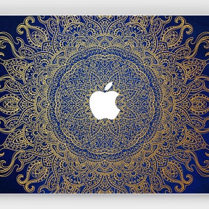 MacBook skin Mandala A1932 laptop cover decal Mac Book air 13 Boho stickers pro 14 2021 16 m1 2018 12 inch Retina 15 Apple 2020 Gold vinyl