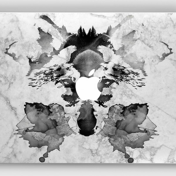 Wolf Nature print Macbook pro 14 13 2017 Marble vinyl sticker Mac book air 11 cover 12 inch Gift for Him Apple skin 15 decal A1932 2018 2020