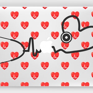 Macbook decal Nurse Mac book pro 14 2021 13 A2251 air A1932 2018 skin Heart stickers heartbeet 15 cover 11 inch vinyl Doctor 12 A1466 a2338