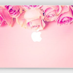 Pink Roses MacBook decal Mac Book A2251 cover skin Pro 14 16 m1 2021 15 inch air A1932 12 vinyl sticker Retina 13 11 2018 a2338 backdrop art