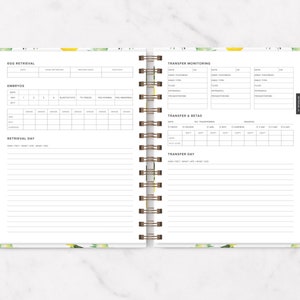 The Undated IVF Planner: Pineapple IVF Journal, Ivf Diary, Iui Planner, Iui Journal, TTC Planner, Ttc Journal image 5