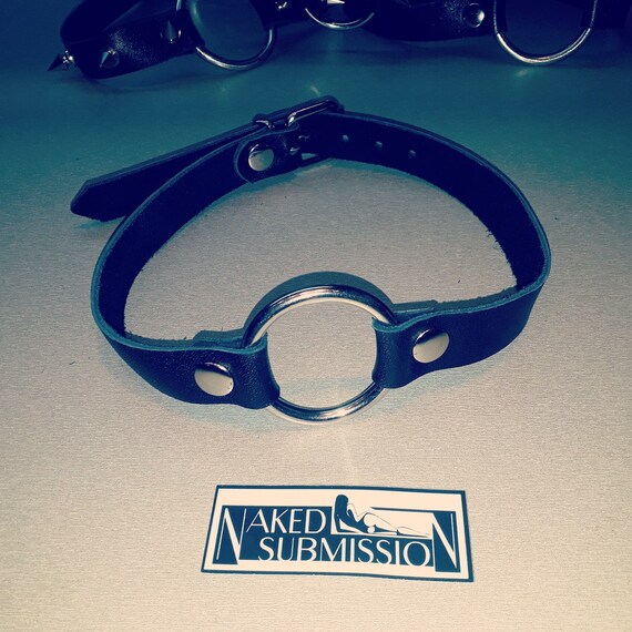 Oring leather gag. Open mouth gag. BDSM toys Etsy