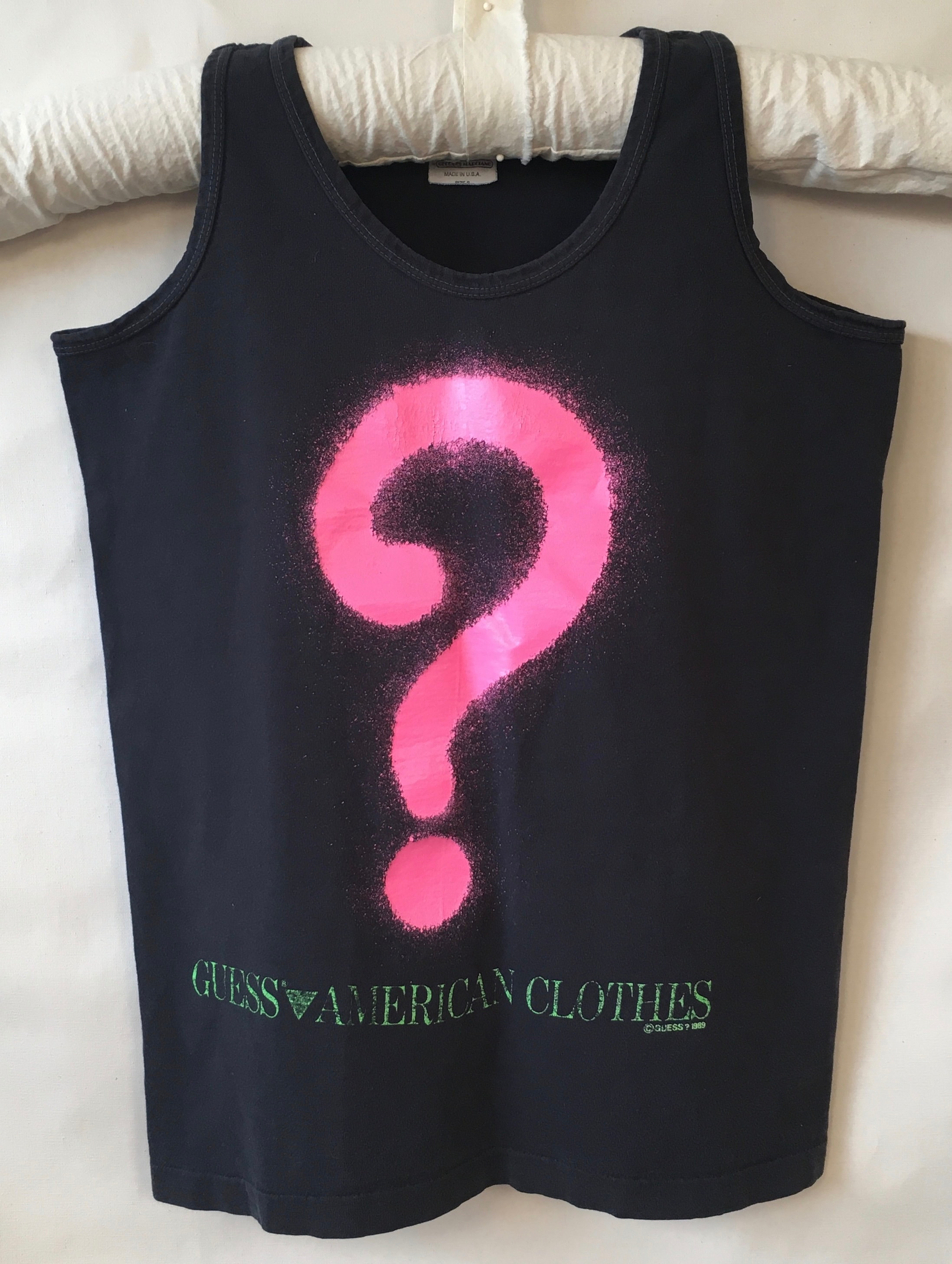 pink guess tank top