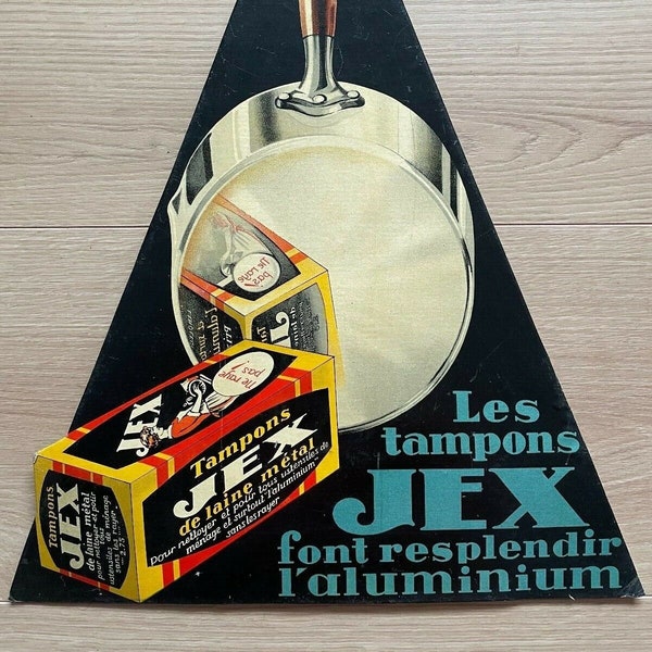 Ancien carton panonceau publicitaire - Tampons JEX - Déco cuisine - Publicité