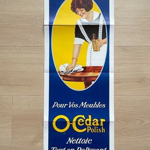 Old advertising poster - O-cedar Polish - Woman - pub - collection