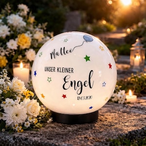 Grave light - solar - star child - grave - solar light - grave lighting - star children - color change image 1