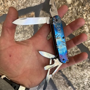 Victorinox Super Tinker Titanium Scales Etsy