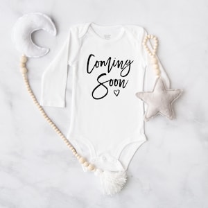 Coming Soon Baby Annoucement, Onesie®, Baby Girl, Baby Boy Newborn Clothes, Baby Shower Gift, Welcome Baby, Pregnancy Annoucement Onesie®