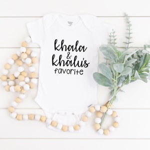 Khala and Khalu&#39;s favorite, Mamoo&#39;s favorite Onesie®, Mamu&#39;s Fav, Baby Girl, Baby Boy Pakistani Clothes, Indian Gift, Muslim Bodysuit, Sikh
