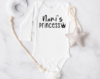 Nani's Princess, My Dada Loves Me, A Dua Come True Onesie®, Baby Girl, Baby Newborn Clothes, Baby Shower Gift, Pakistani Baby, Desi Indian