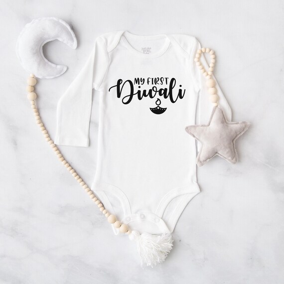 My First Diwali Onesie®, Muslim Bodysuit Baby, Baby Girl, Boy Newborn  Clothes, Shower, Raksha Bandhan, Hindu Baby, Indian Baby, Navratri