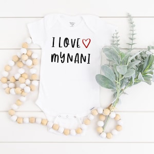 I love my Nani, favorite, Nani&#39;s favorite Onesie®, Grandmas Fav, Baby Girl, Baby Boy Newborn, Shower Gift, Pakistani baby, Muslim Onesie®