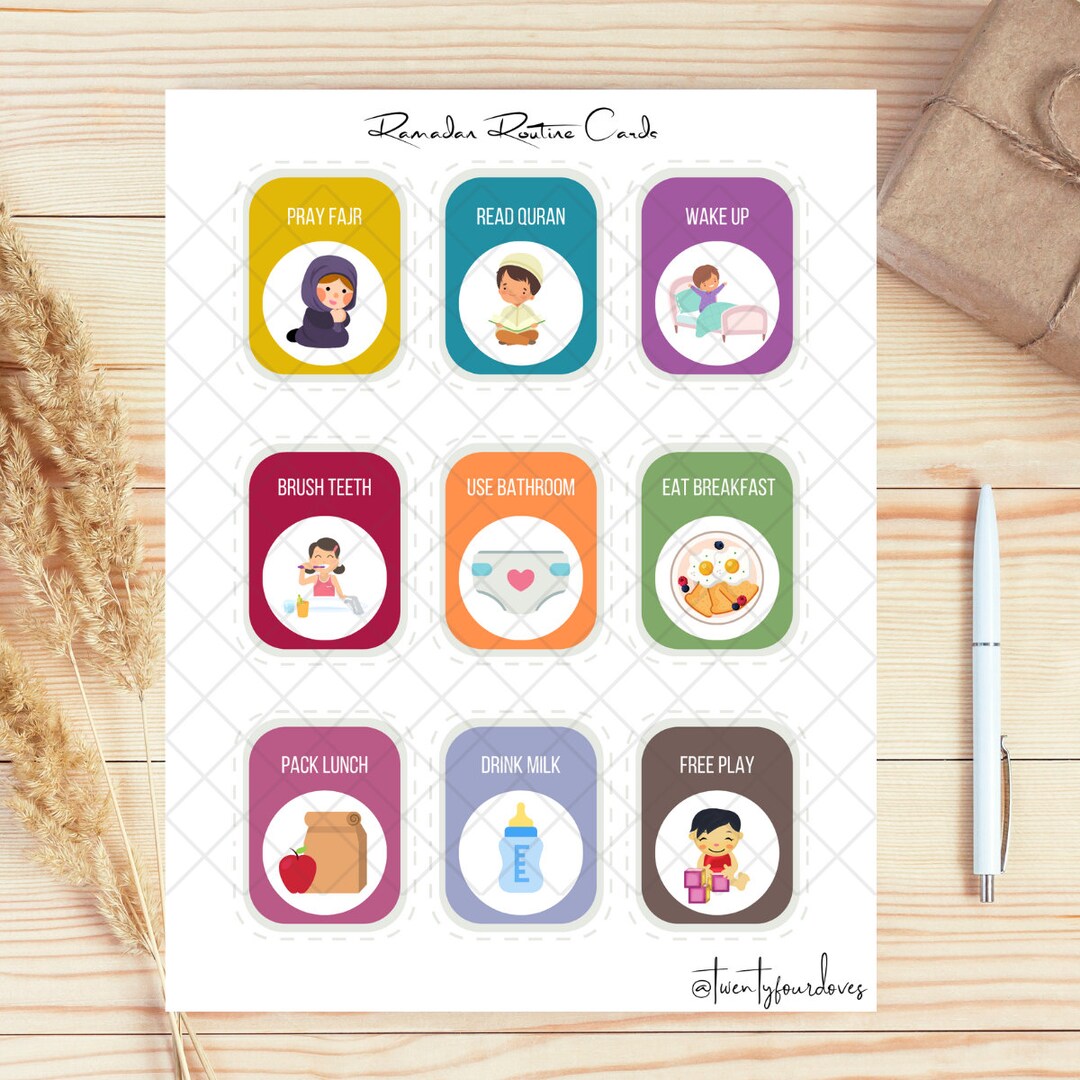 Ramadan Routine Examples Ramadan Routine Cards, Countdown, Ramadan Calendar/whiteboard, Eid ...