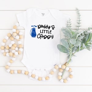 Daddy&#39;s Little Caddy, Cute Father&#39;s Day Golfing Buddy Bodysuit, Father&#39;s Day Onesie®, Baby Shower Gift, Pregnancy Announcement, First Dad