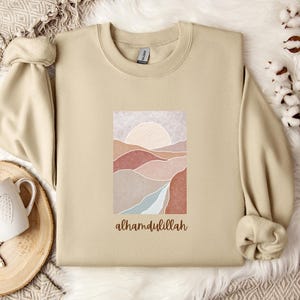 Alhamdulillah Sweatshirt, Habibti, Muslim Crewneck, Islam Gift, Eid, Middle East, Arab Hoodie, Ramadan, Moon, Habibi