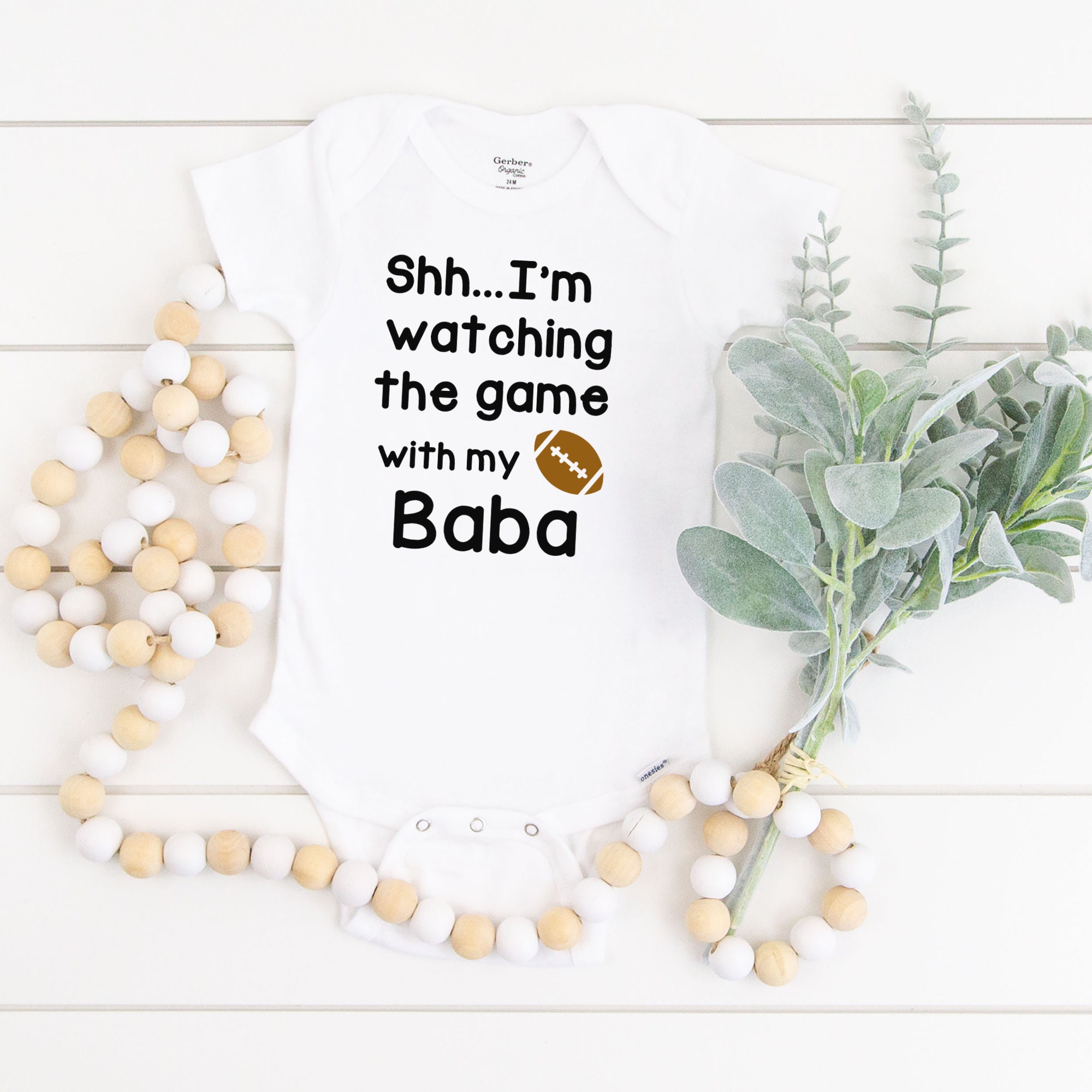 Watching the Game With Baba Chachu Mamu Onesie Football - Etsy Israel