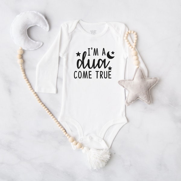 I'm a Dua Come True Onesie®, Baby Girl, Baby Boy Newborn Clothes, Baby Shower Gift, Welcome Baby outfit, Muslim Onesie®, Salaam World, Salam