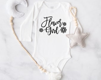 Flower Girl Bodysuit, Wedding Flower Girl Onesie®, Baby Girl, Baby Boy Newborn Clothes, Baby Shower Gift, Welcome Baby outfit, Baby Wedding