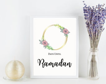 Ramadan Countdown, Countdown to Ramadan, Ramadan Calendar/Whiteboard, Eid Countdown, Printable, Advent, Islamic Decor, Days until Ramadan