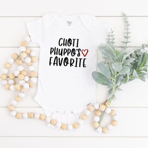 Choti Phuppo&#39;s Favorite, Auntie&#39;s favorite Onesie®, Fav, Desi Indian, Boy Khala, Baby Shower Gift, Pakistani baby, Muslim Onesie®, Massi