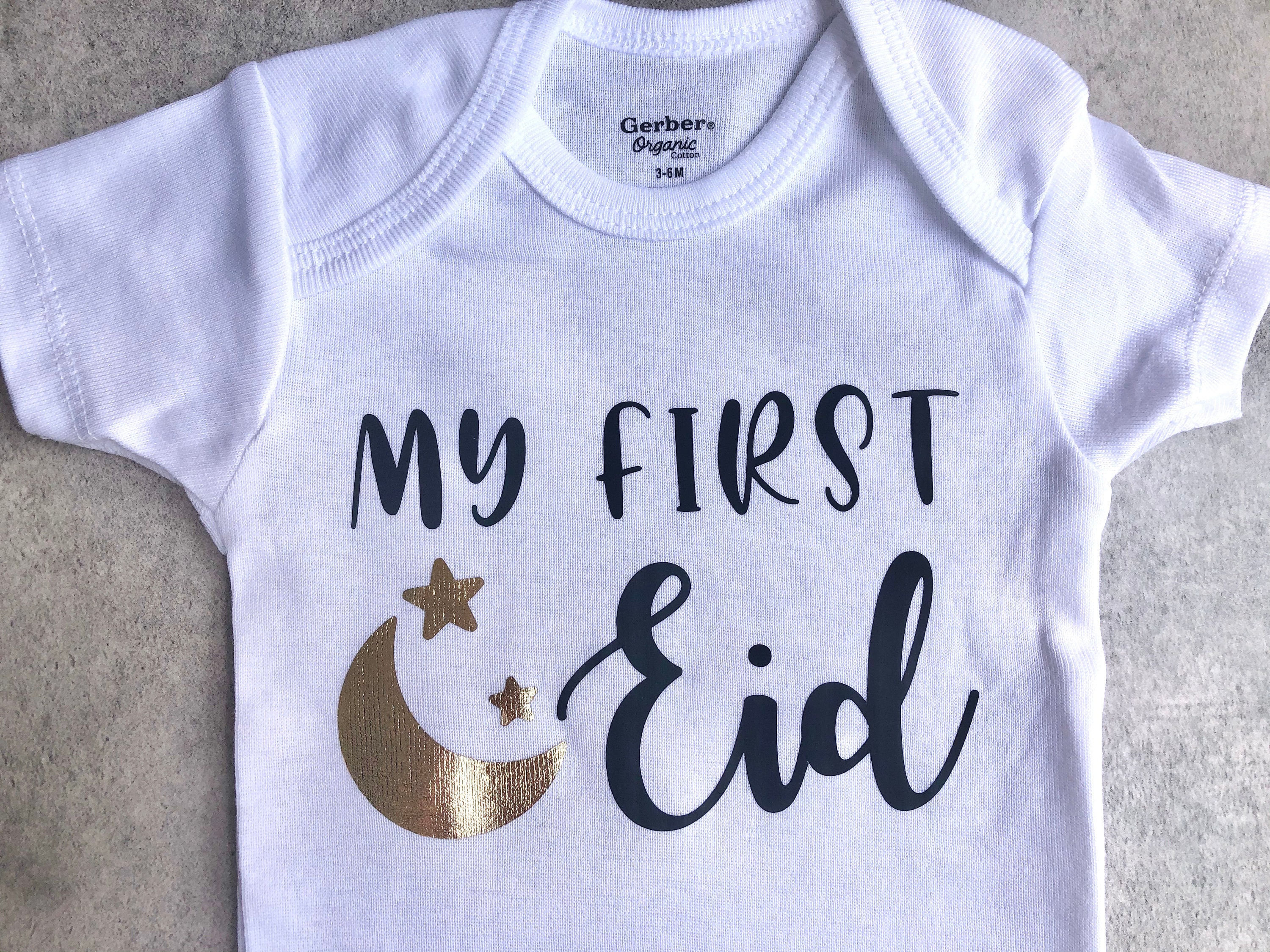 My First Eid Onesie, Eid Mubarak, Baby Girl, Baby Boy Newborn Clothes, Baby Shower Gift, Muslim My First Eid Onesie, Eid Mubarak, Baby Girl, Baby Boy Newborn Clothes, Baby Shower Gift, Muslim