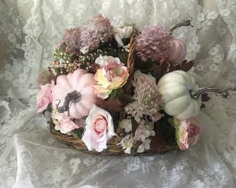 Shabby Chic Fall Floral Arrangement