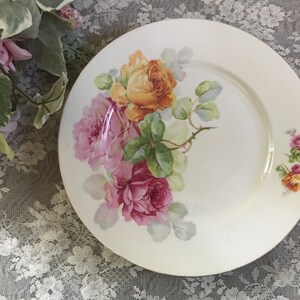 Vintage Czechoslovakia Floral Plate