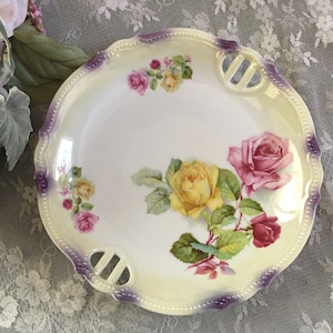 Vintage Rose Dessert Plate