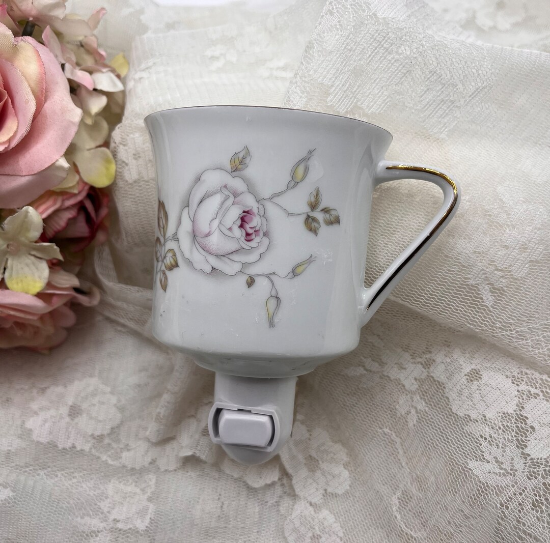 Vintage Tea Cup Night Light - Shabby Chic - Etsy