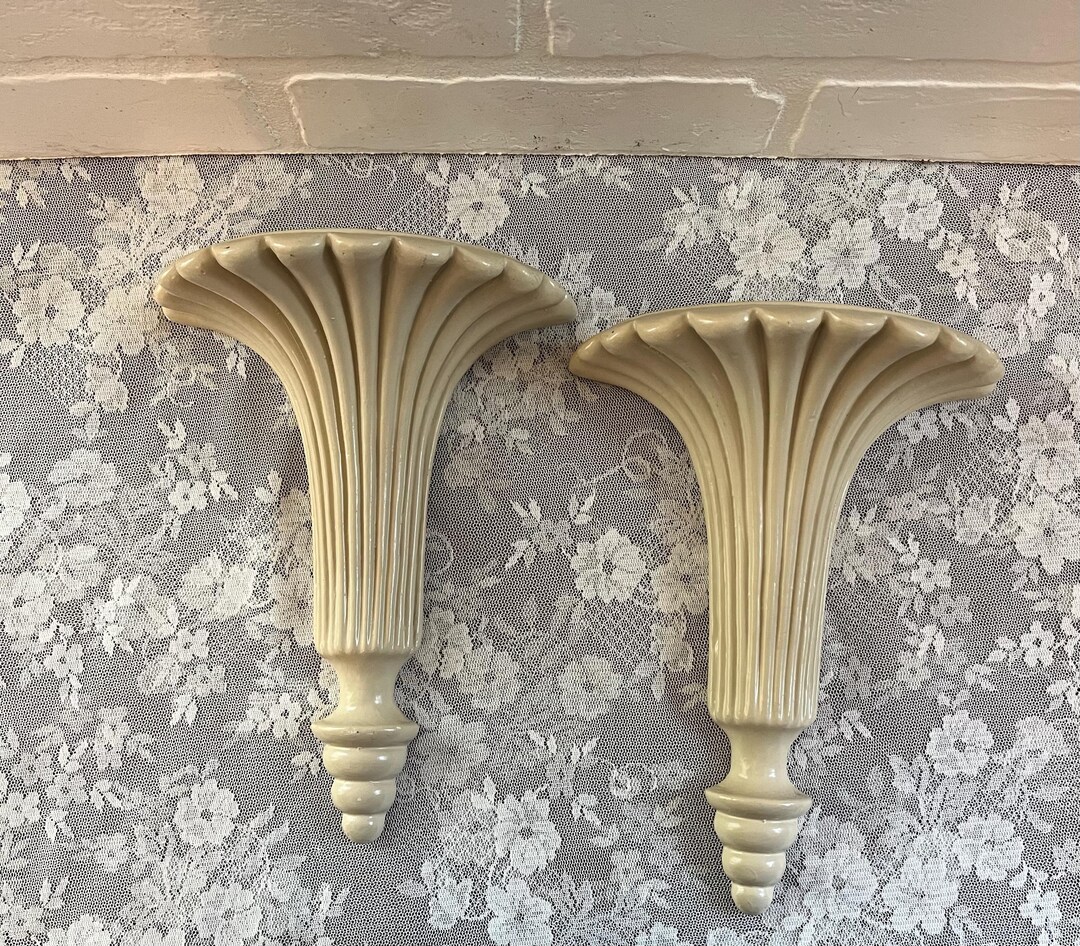 View of Set of 2 Vintage Wall Shelves - Etsy