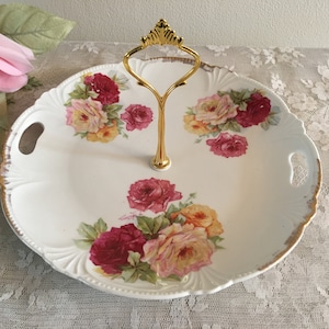Handcrafted Vintage Rose dessert/ jewelry dish