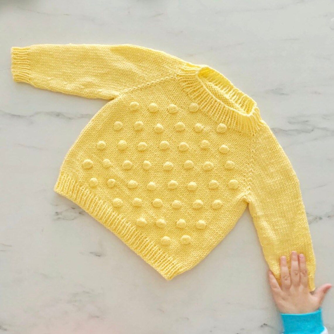 Kids Knit Sweater Handmade Unisex Sweater Yellow Baby Etsy