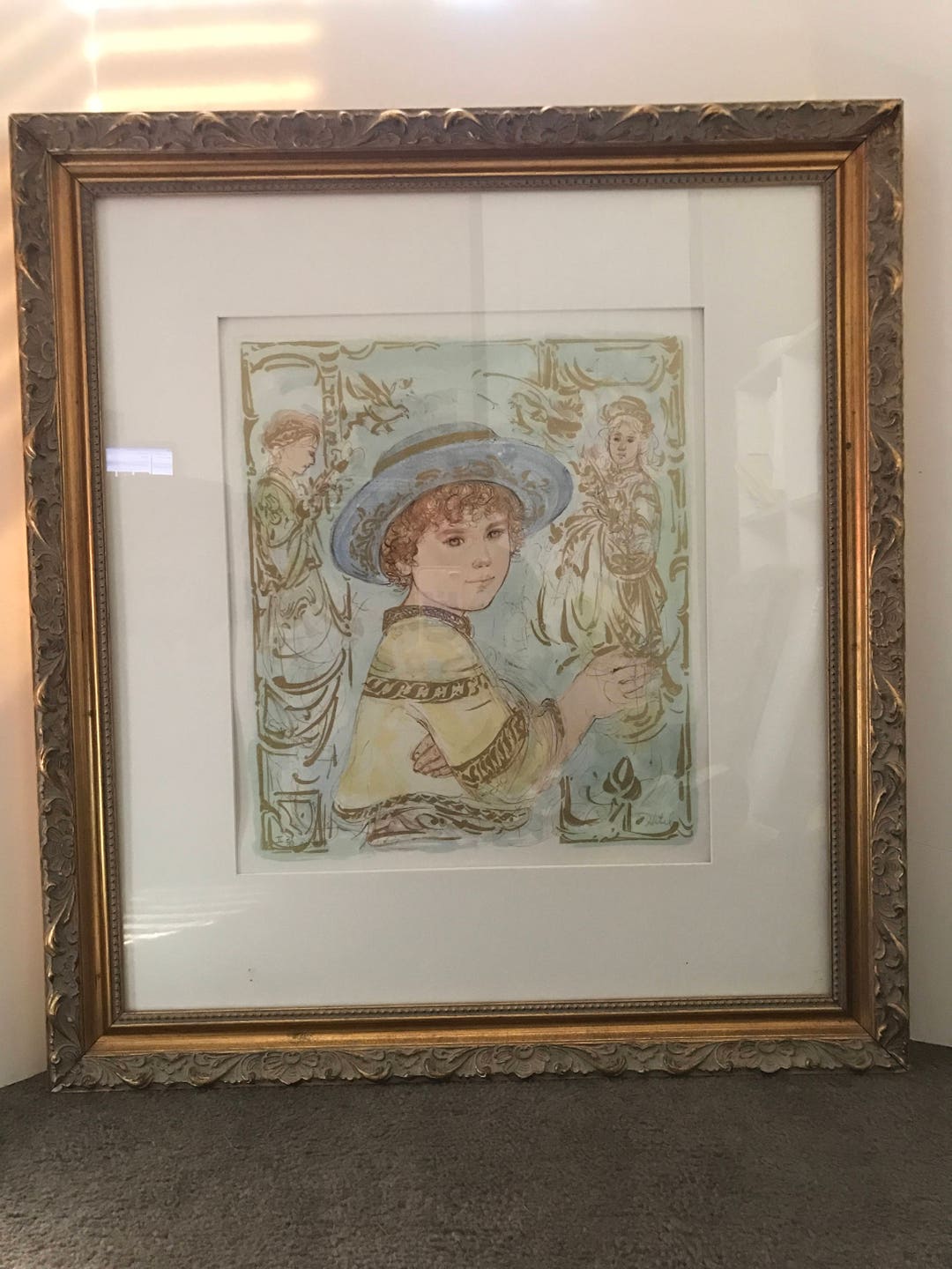 Vintage Edna Hibel Lithograph Signed Very Rare Etsy