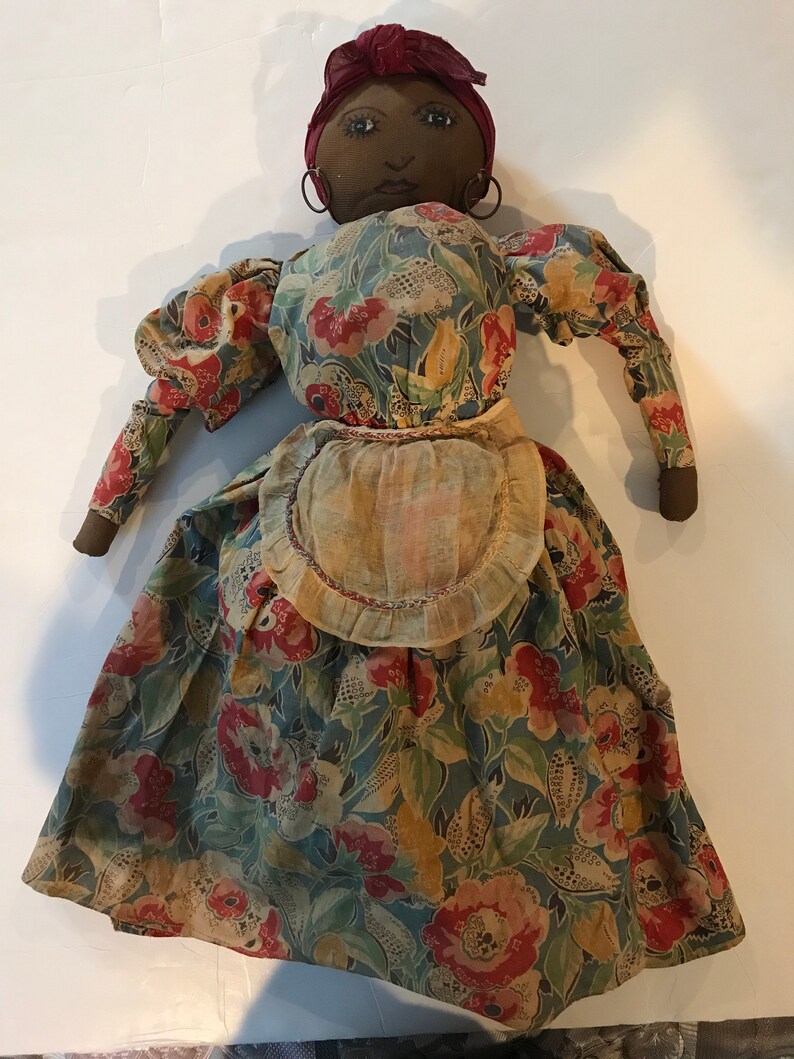 Antique folk art black Americana rag doll Etsy