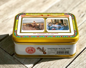 Mejores Hilos de Azafrán Certificados - Lata de 1 OZ (28,3 Gramos) 100% Puro Español