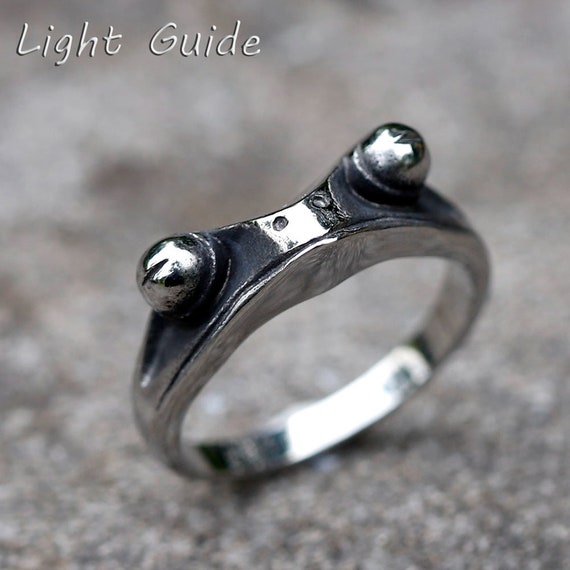 Stainless Steel Frog Ring Amphibian Frog Head Women s Animal Ring