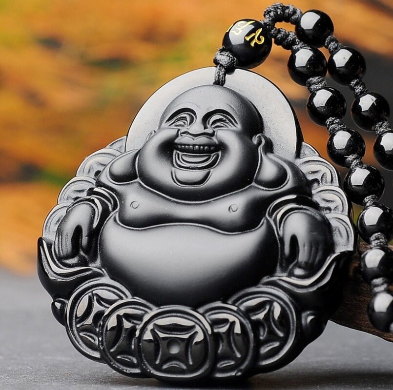 Laughing shop buddha pendant