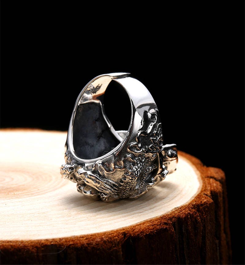 Sterling Silver Ornate Large Biker Skull Ring - Etsy UK